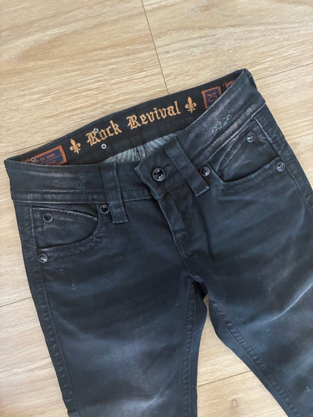 Rock Revival Women's Black Jeans - Picture 5 of 6